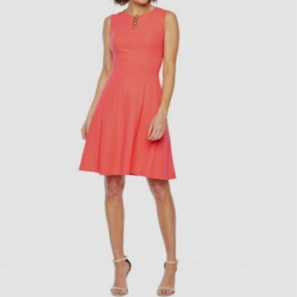 Pink Fit and Flare Alyx Dress